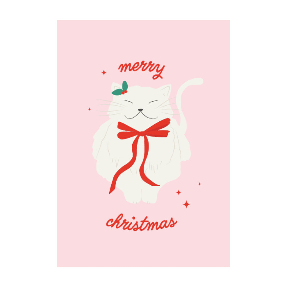 Christmas Greeting Card - Merry Cat